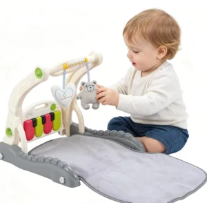 2 in 1 Baby Kick Piano Walker with Music and Light Infant Activity Play Toy