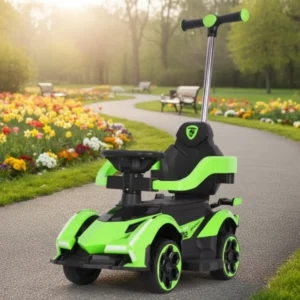 2 in 1 Kid Electric Ride on Car for Children Push Slide Pram for 2-8 Years with Canopy CE EN71 CPC ASTM GCC 62115