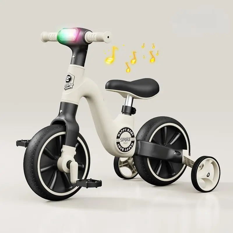2 in 1 Kids Balance Bikes Convertible Tricycle with Adjustable Seat and Removable Pedal