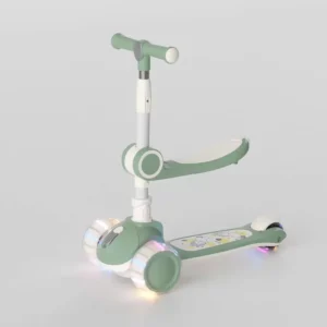 2-in-1 Kids Scooter with New Design Foldable Lightweight Three-Wheel Scooter for Children