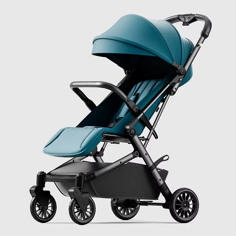 2 in 1 Linen Baby Stroller Easy Folding Lightweight Aluminum Alloy Frame