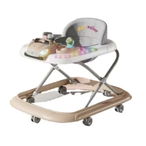 2 in 1 Multifunctional Folding Push Walker for 6 18 Months Safe Iron Frame Plastic Wheels Infant Walker for Learning to Walk