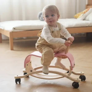 2 in 1 Rocking Chair Children Sensory Training Wooden Push Walker Toys