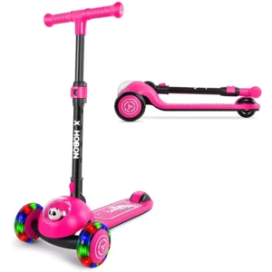2 in 1 Scooter Kids Cute Kids Scooter 3 Wheel Folding Children Scooter with LED Light