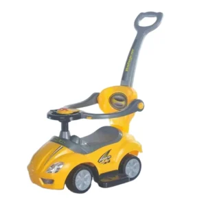 2 to 4 Years Baby Ride on Toy Car Stroller Plastic Foot Powered Big Kids Push Car with Push Handle
