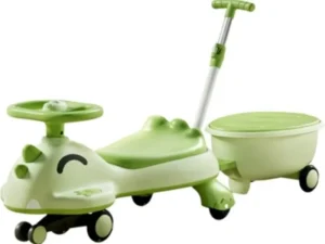 2 to 4 Years Baby Ride on Toy Car Stroller Plastic Foot Powered Big Kids Push Car with Push Handle