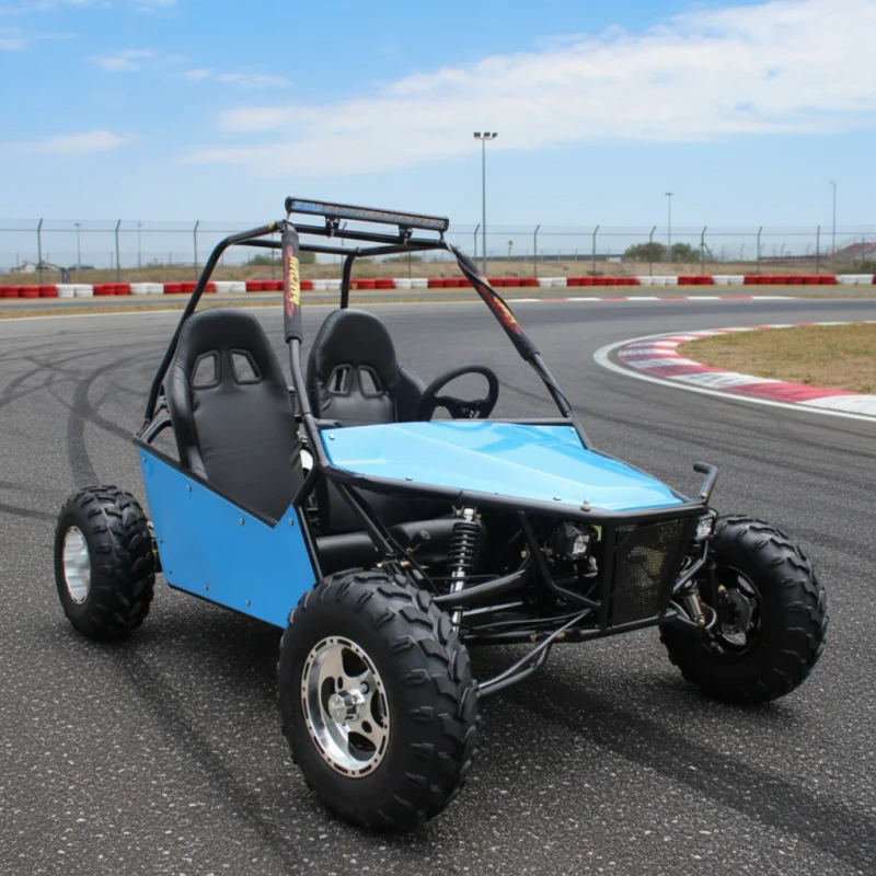 200cc Gas-Powered 4-Stroke Pedal Go Kart for Adults and Teens Disc Brakes Off-Road Sand Buggy Outdoor Racing Kart
