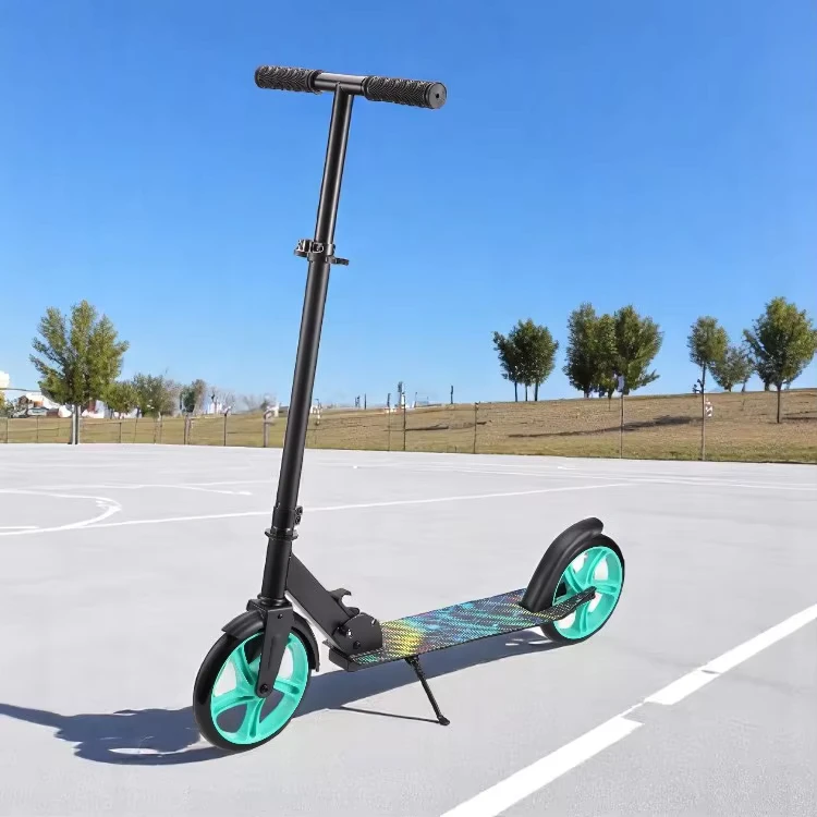 200mm PU Wheel Adult Scooter with Foldable Design and Rear Foot Brake