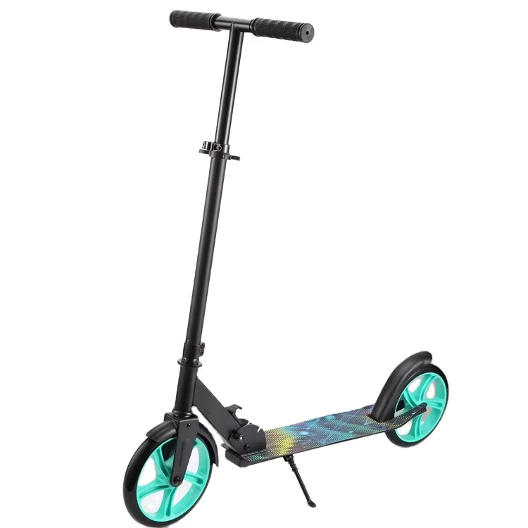 200mm PU Wheel Foldable Adult Kick Scooter with Adjustable Height and Foot Brake