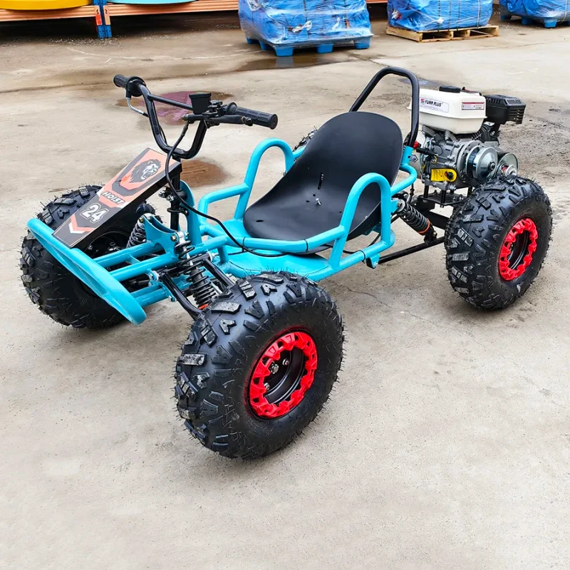 212CC 4-Stroke Gas Pedal Go Kart with Hydraulic Disc Brake Chain Drive Gasolina Beach Buggy 2 Seater Off-Road 4x4 Adult Shaft