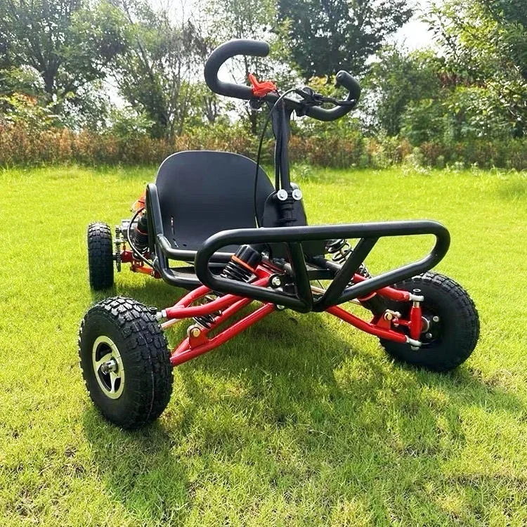 212CC 4 Stroke Pedal Go Kart All Terrain Off Road Fuel Powered Outdoor Drifting Vehicle for Adults & Children 60km/h Max Speed