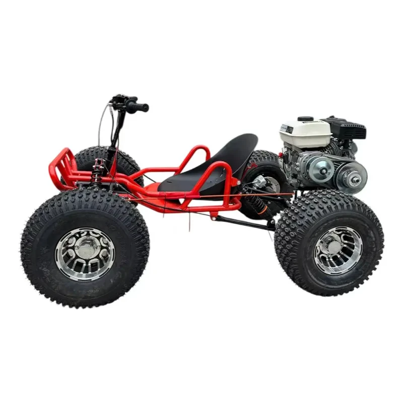 212cc 4 Stroke 10 Inch Chain Drive Go Kart 250kg Load Capacity 60km/h Hydraulic Disc Brakes Pull Start High Speed Racing Kart