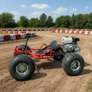 212cc 7.5HP Petrol 4 Stroke Chain Drive Engine Outdoor High Power Racing Go Kart for Adults Pull Start