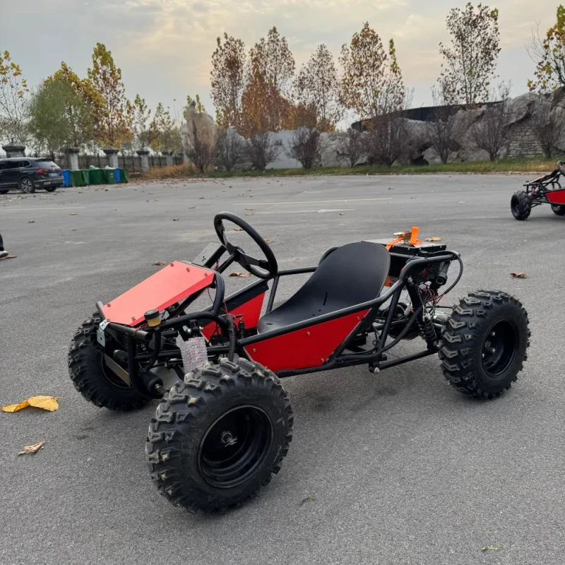212cc Gas powered 4 Stroke Go Kart Single Seater Durable Steel Frame All Terrain Off Road Kart