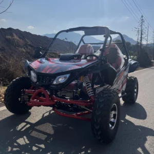 2200W 72V 52AH Electric Go Kart 4×4 Shaft Drive 4pc Disc Brake 70KM H Adjustable Seat Mirrors Turning Lights