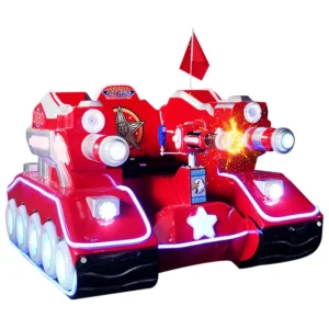 24 Volt Thunder Tank Ride On With Working Cannon and Rotating Turret Robot Riding Bumper Car