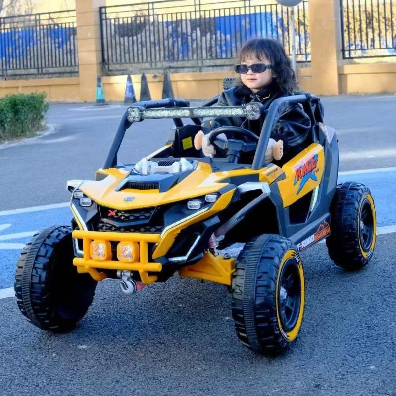 24V 2 Seater UTV Kids Ride on Car with Parent Remote Control 4WD Battery Powered Electric Toy Truck Car with EVA Tire