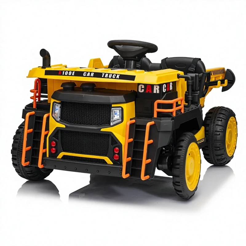 24V Battery Powered Plastic Truck Ride on Toy for Children Light Up Music Feature for Age Range 2 to 4 Years