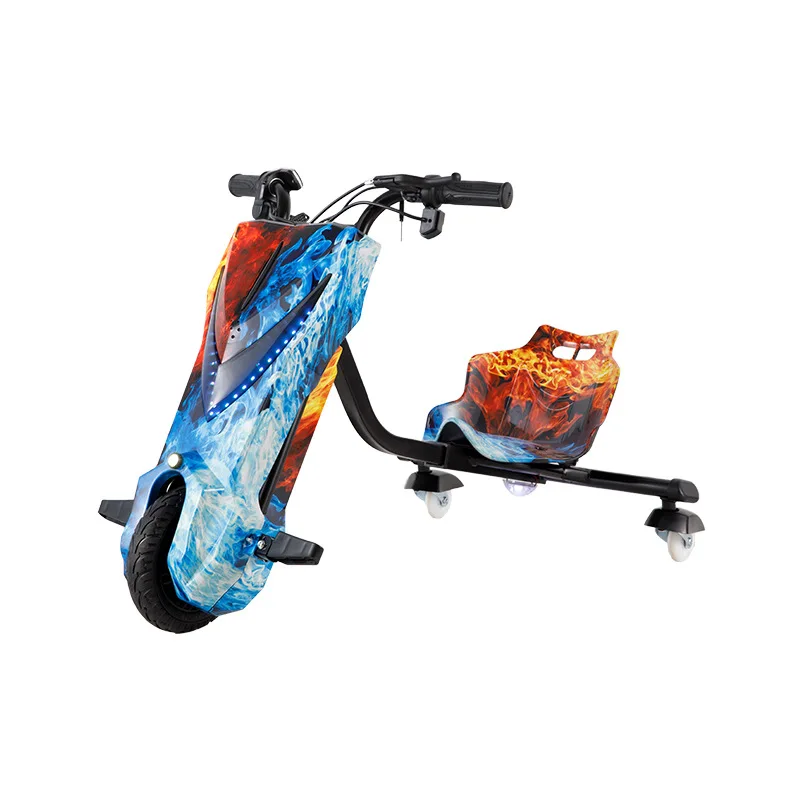 250W Brushless Electronic Export Carbon Steel Electric Twister Car Drift Trike Kids Scooter with Tail Swinging Kart