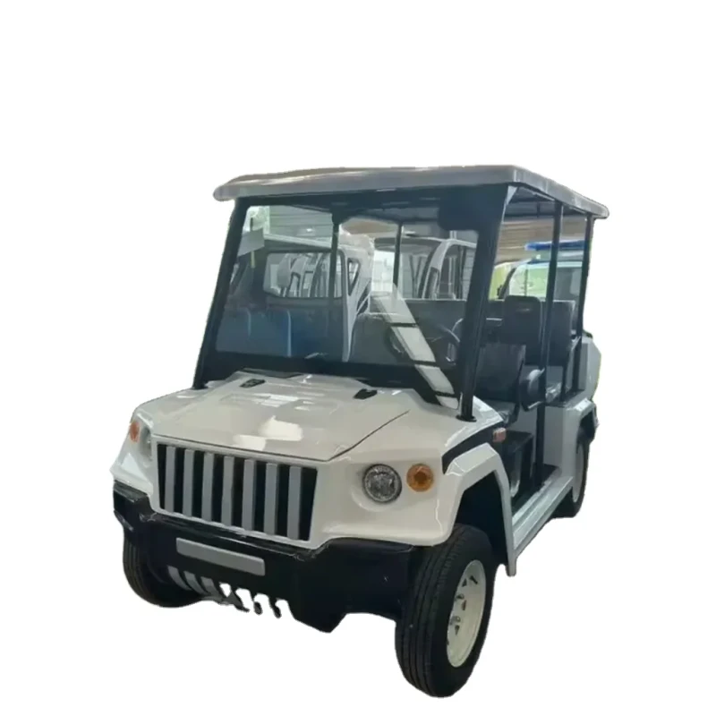 3/4/6 Seater Off Road Electric Sightseeing Golf Buggy 48V Steel Ride On Vehicle Cart for Airport