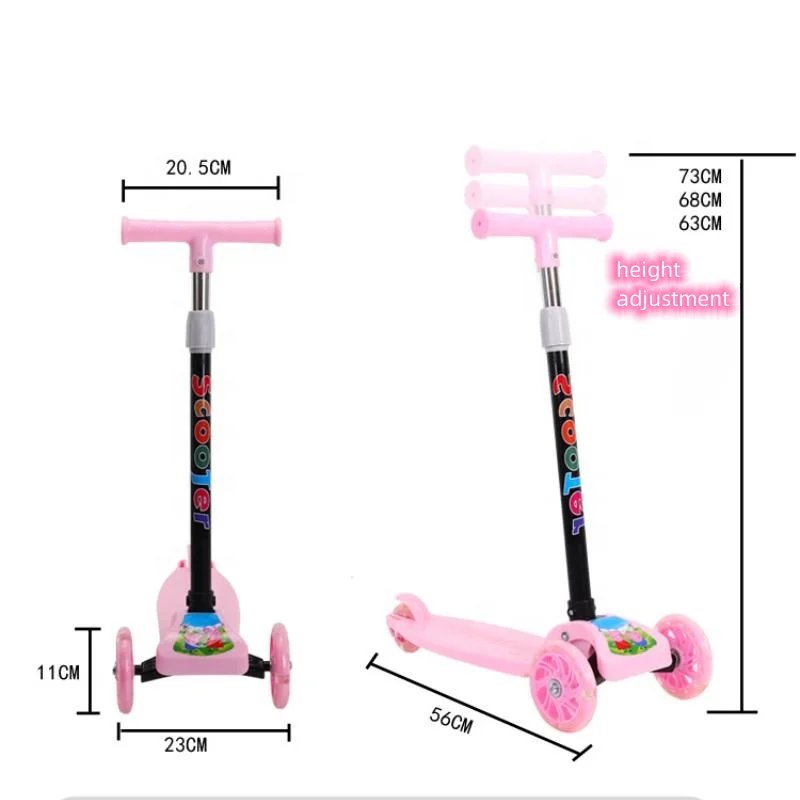 3 4 Big Wheel Off-Road Mobility Drift Foot Kids Tricycle Scooter Steel Toy Free Shipping