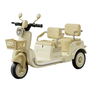 3 8 year old Children’s Electric Motorcycle Remote Control Tricycle 6.7V Battery Dual Drive Car Mounted 2 seater Toy