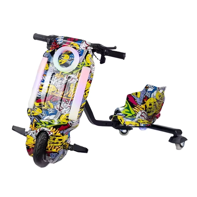 3-Wheel Electric Drift Trike Motorized Drift Scooter Electric Go Kart Sensor Smart Type Kids Scooters