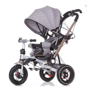 3 Wheel Girl Push Trike Tricycle for Infants 3 In1 Children Push Hand Folding Tricycle for Kids Baby Toys