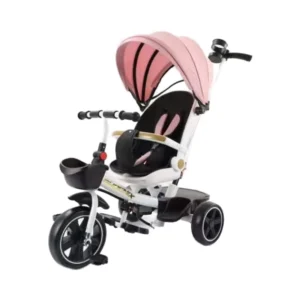 3-Wheel Kids Tricycle With Reclining Seat Adjustable Baby Trike For Toddlers 2-4 Years Old Children Riding Bicycle