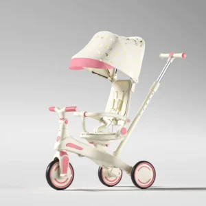 3 Wheel Steel & Rubber Kids Ride on Tricycle with PP Material and Push Handle Lightweight 7.2kg