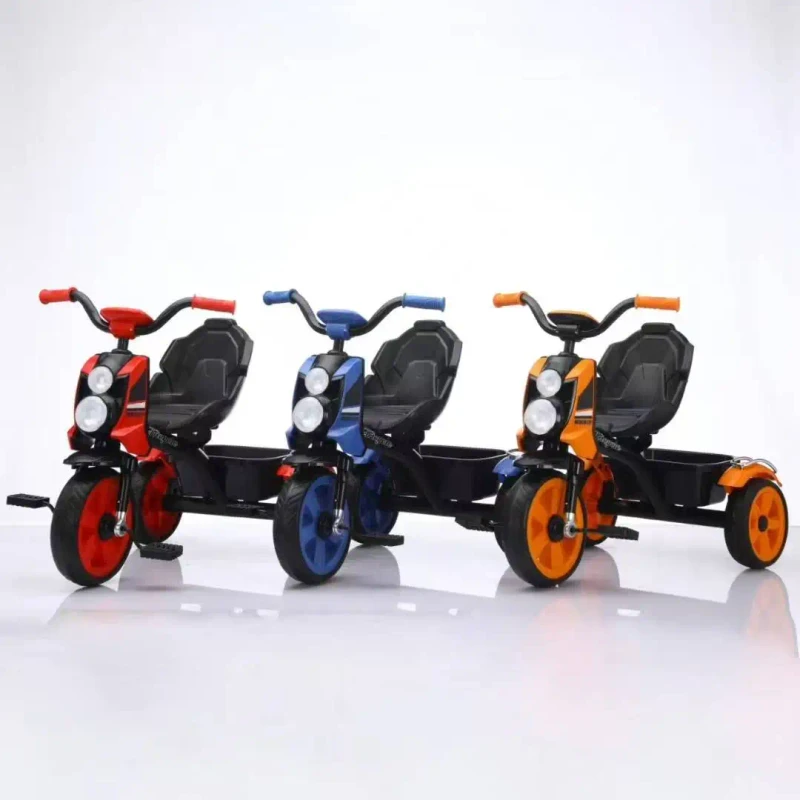 3-Wheel Toddler Pedal Car Toy Fashionable Light-Filled Ride for Children Made of Durable Plastic