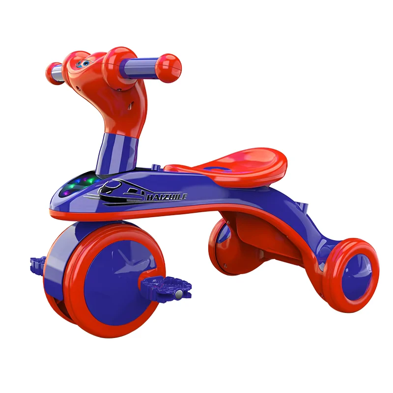 3-Wheel Toddler Trike Outdoor Plastic Toy for Kids 1-4 Years Ride-On Baby Tricycle