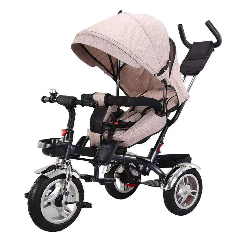 3 Wheels Kids Tricycle 4 in 1 Stroller Bike Baby Tricycle Children Bicycle Baby Cycle Children Tricycle with Adult Handle