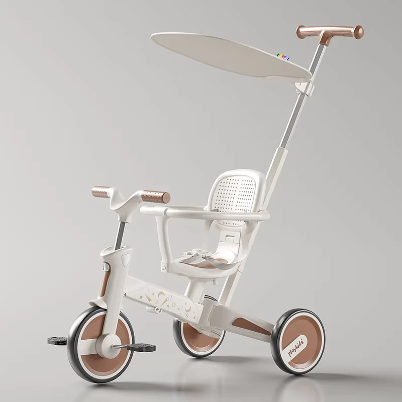 3 Wheels Toy Kid Bike Baby Tricycle Folding Children Tricycle Rubber Wheels 3 in 1