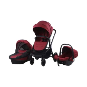 3-in-1 Aluminum Alloy Frame Baby Stroller One-Click Collection Front and Rear Wheel Shock Absorption