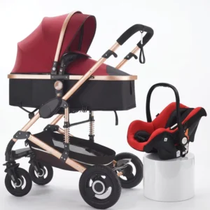 3 in 1 Baby Stroller Lightweight Baby Stroller for Newborn Aluminum Pushchair With Car Seat Baby Carrycot