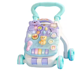 3 in 1 Baby Walker and Activity Center for Girl Learning to Walk Early Educational Push Toys with Music Panel Pink