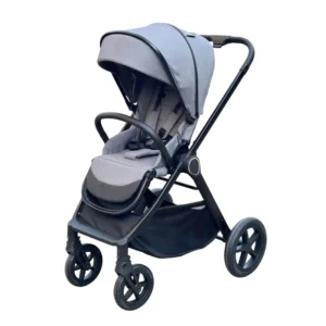 3 in 1 Blue Green Baby Stroller with 4 Wheel Metal Frame Foldable Design 20KG Load Capacity Car Seat Bassinet for 0 4 Years Old
