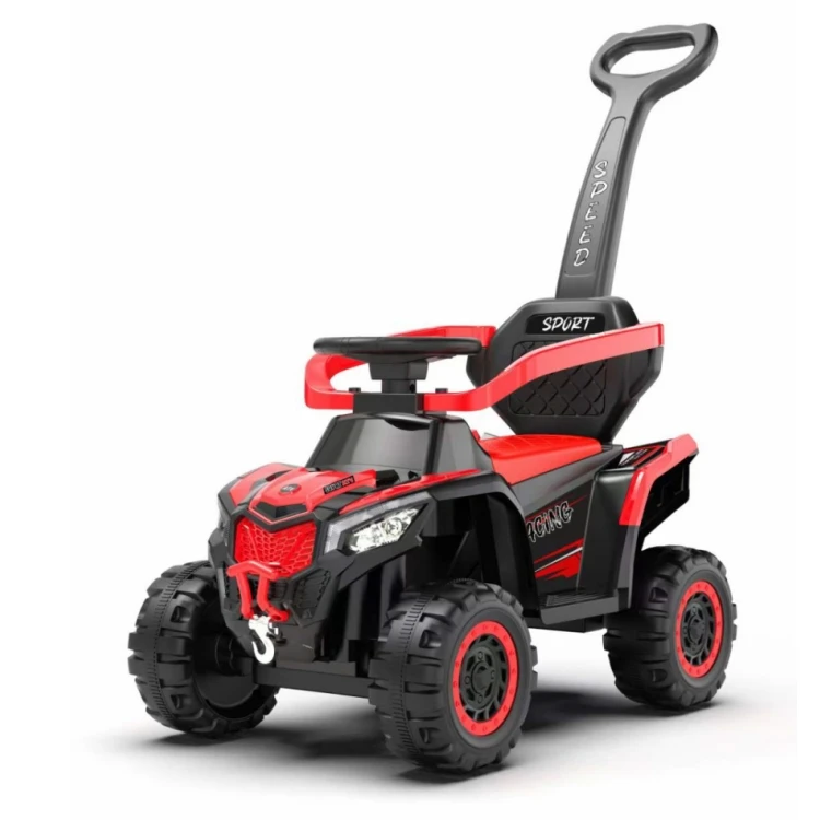 3 in 1 Children's Electric Handle Powered Toy Plastic 4 Wheel Baby Sliding Cars Light EN71 Certified for Kids Ride On Push Car