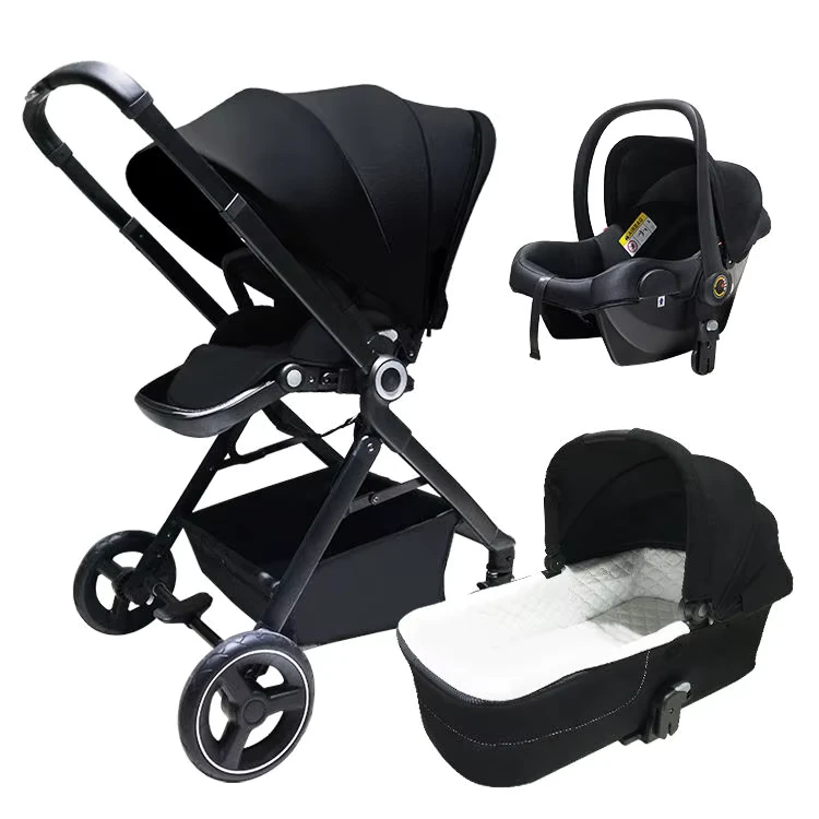 3 in 1 Eggshell Baby Car Seat and Stroller Set Two Way Sitting and Lying Targeting Parents with Newborns
