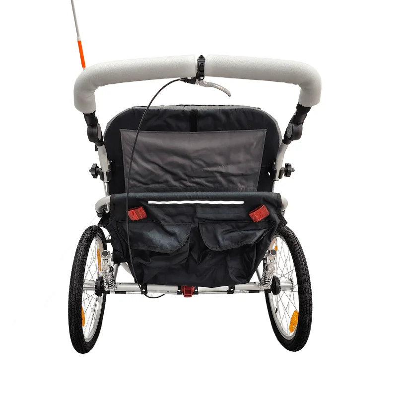 3 in 1 Foldable Aluminium Frame Kids Bicycle Trailer Safety Flag Baby Bike Trailer for Active Families for Busy Parents
