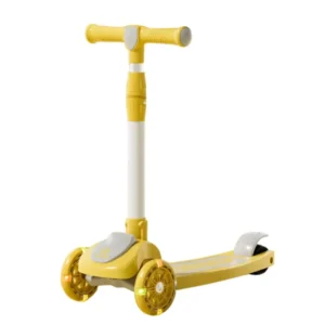 3 in 1 Foldable Trike Baby Scooter with Three PU Wheels for Kids Outdoor Fun Child Toy