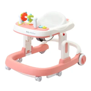 3 in 1 Folding Plastic Music Cartoon Baby Walker with Wheels and Seat