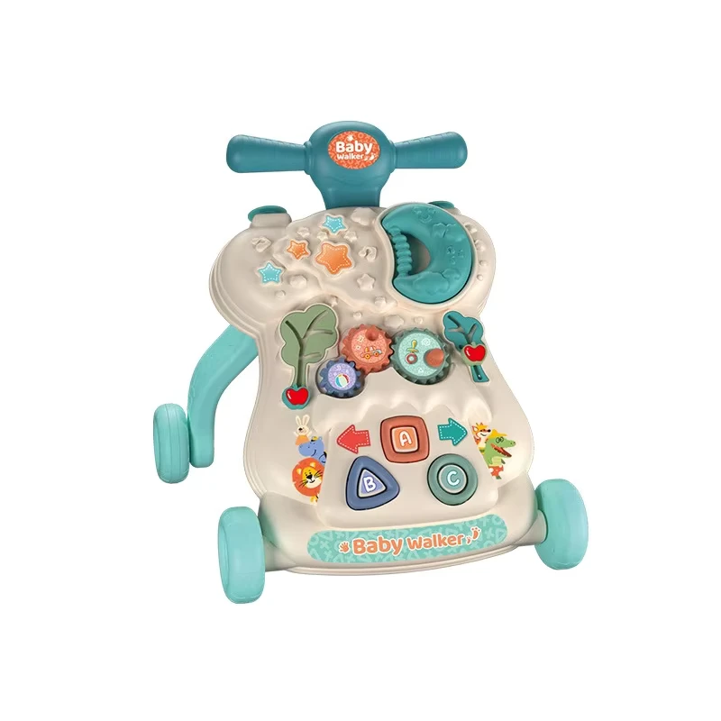 3 in 1 Multifunction Toddler Early Educational Walking Learning Toy Activity Center Baby Walker Push Walker Toy with Light Music