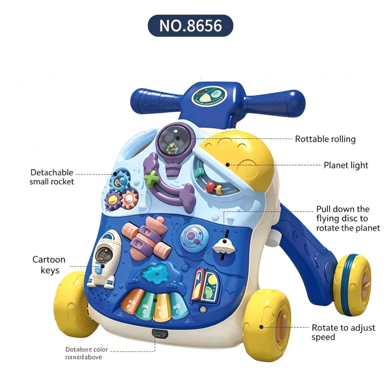 3 in 1 Multifunctional Baby Walker Sit to Stand Learning Walker Ride On Toy for Toddlers