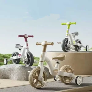 3-in-1 Plastic Children’s Bicycle Stylish Tricycle Balance Bike for Toddlers Aged 1-3 Years Old