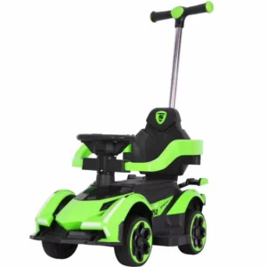 3 in 1 Plastic Toy Kids Ride On Push Handle Car with Music & Light for Baby Drive
