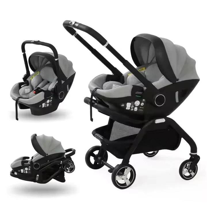 3-in-1 Portable Foldable Newborn Pocket Cart Children's Walking Artifact Two-Way Basket Baby Strollers Cross-Border