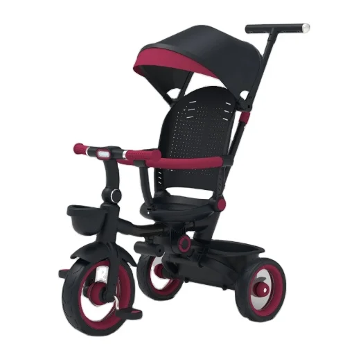 3-in-1 Quick Folding Children's Tricycle with LED Lights Suitable for Children Aged 3-8