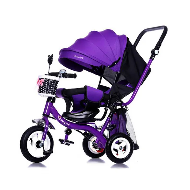 360 Degree Rotating Seat Children Tricycle with Three Wheel and Foldable Design